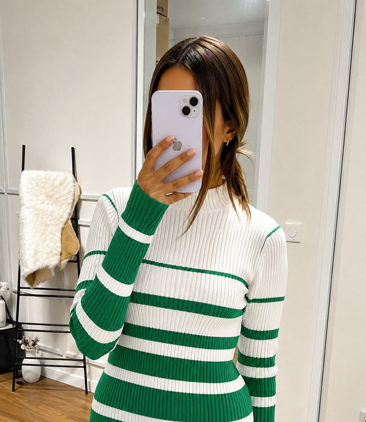 Großhändler ROSYDAYS - Gestreifter Rippstrickpullover