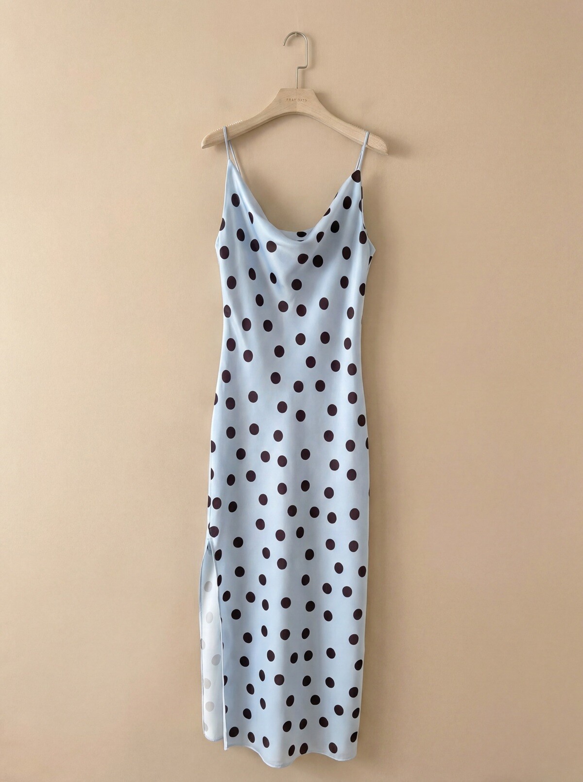 blue semi formal dresses for women One-Shoulder Maxi Dress in Blue Polka Dot Print - 10