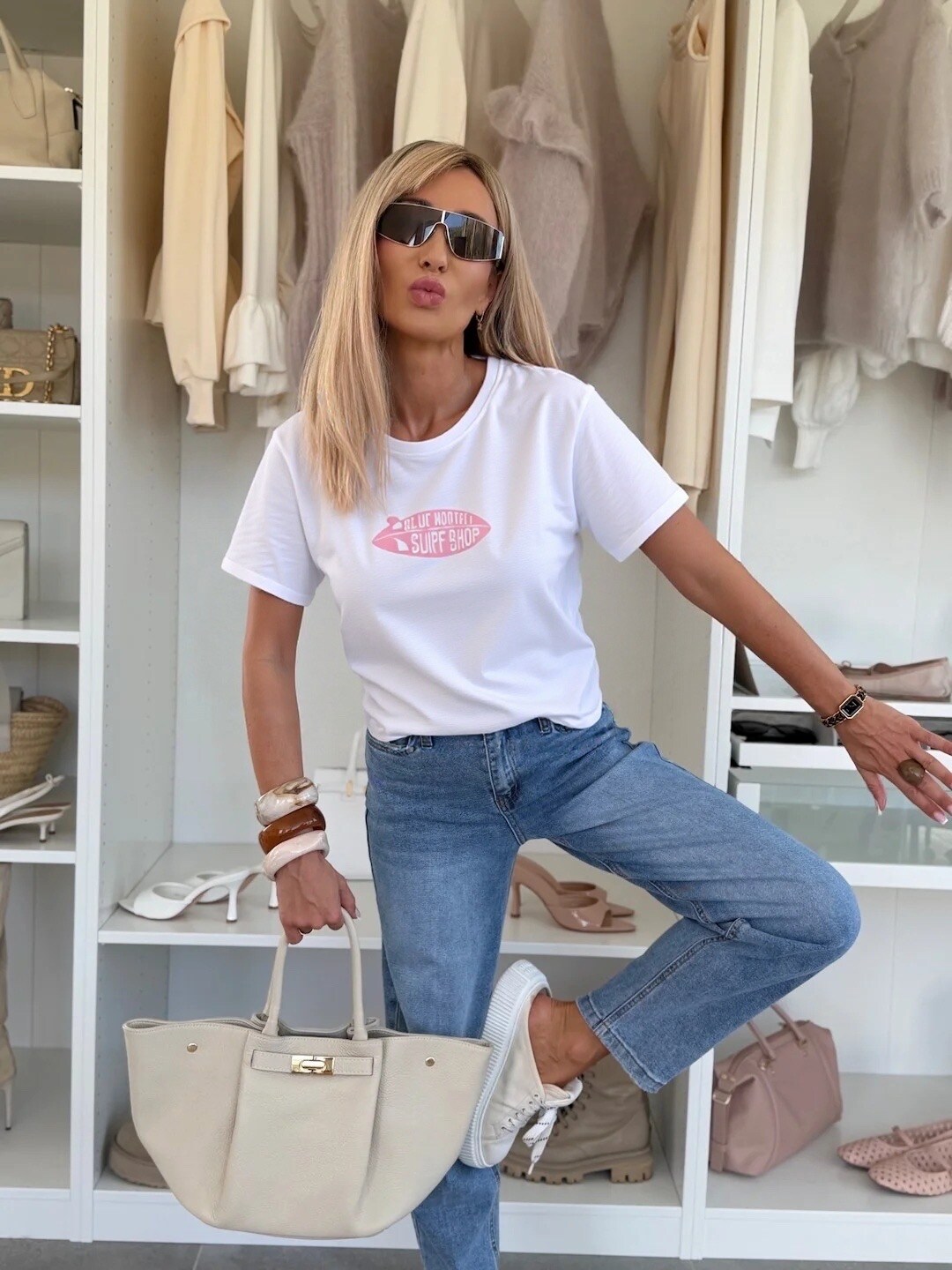 Grossista ROSYDAYS - SURF T-shirt in cotone stampato alla moda