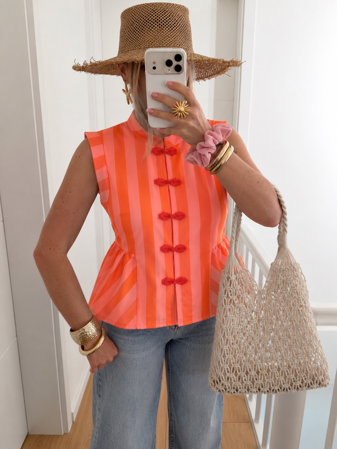 Mayorista ROSYDAYS - Top de rayas de dos tonos de moda
