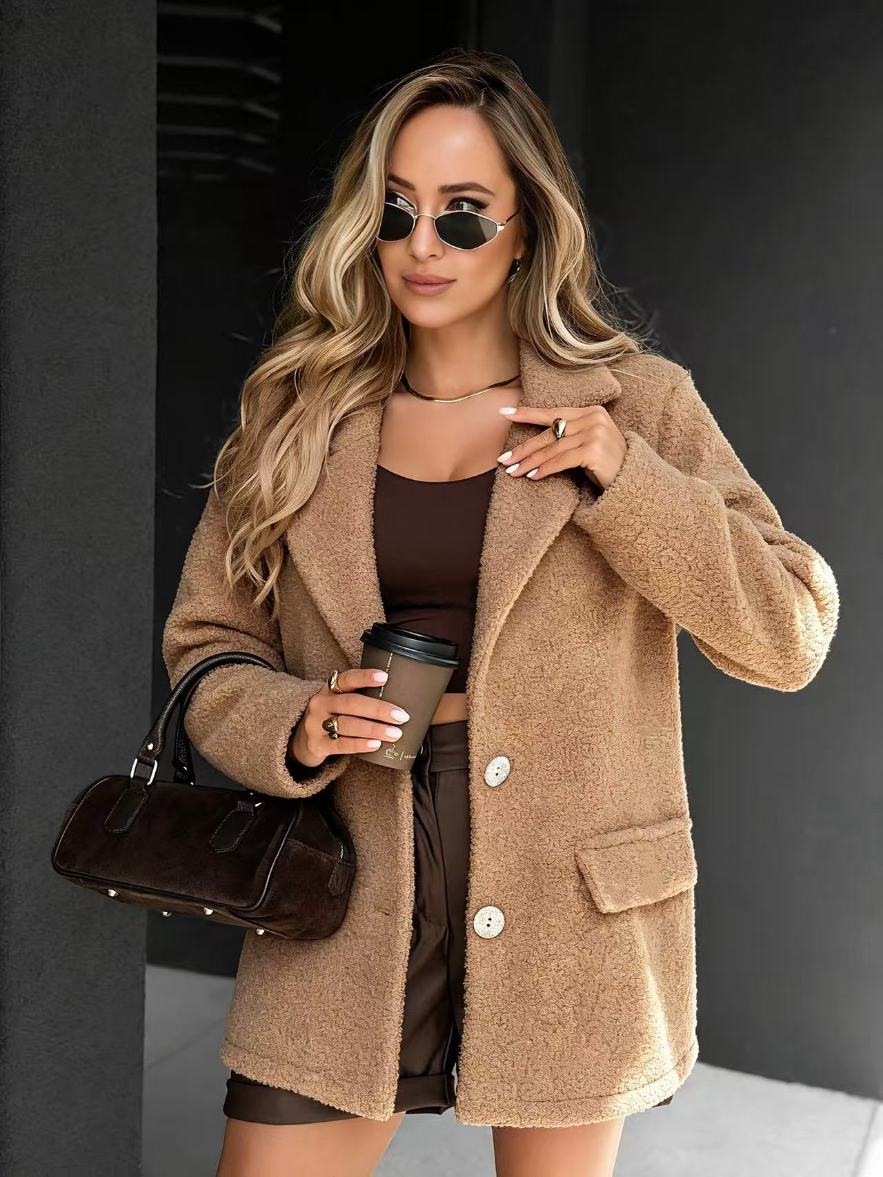 Grossiste ROSYDAYS - Veste Teddy Moumoute Sans Doublure