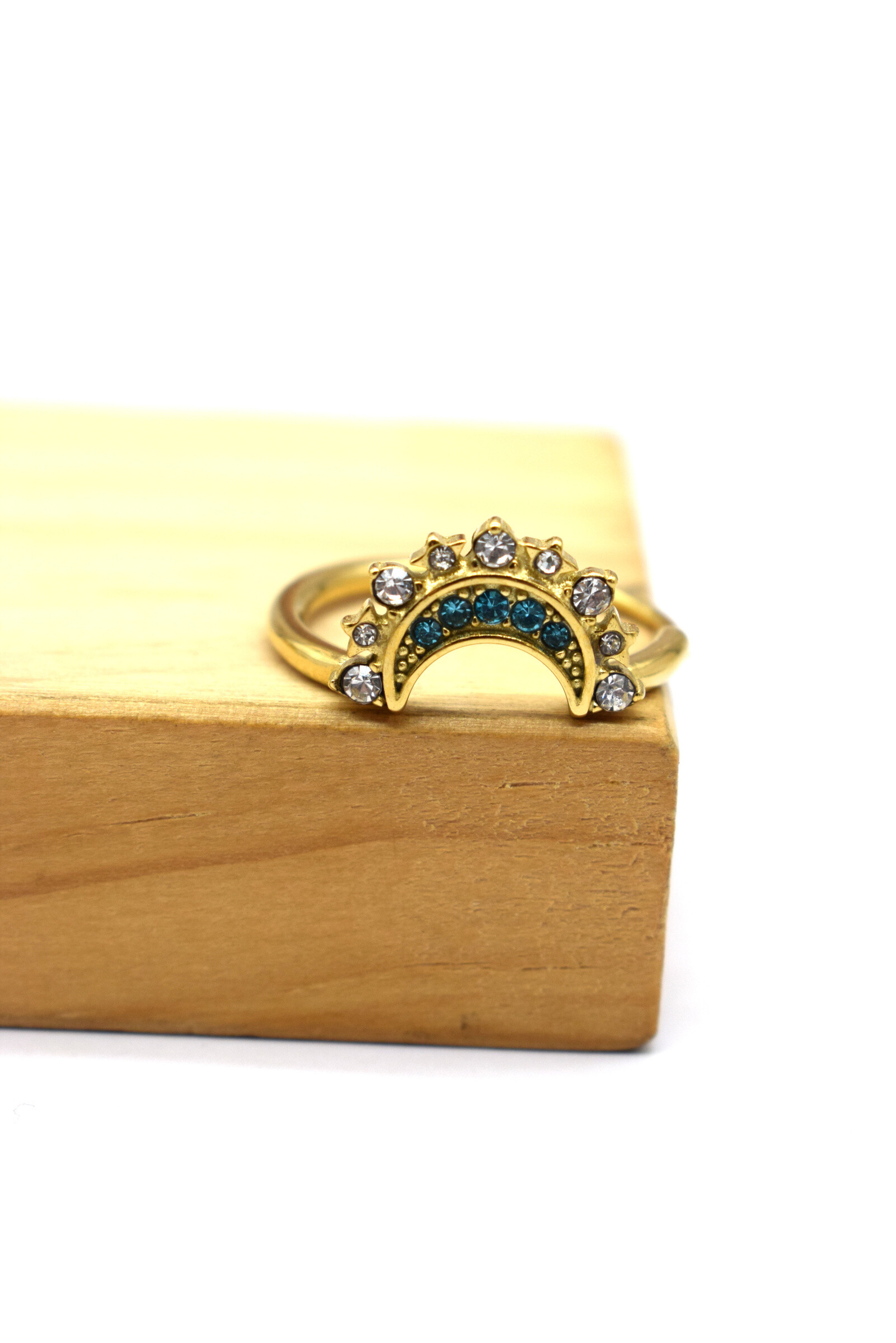 Grossiste Rouge Bonbons - Bague lune  en acier inoxydable