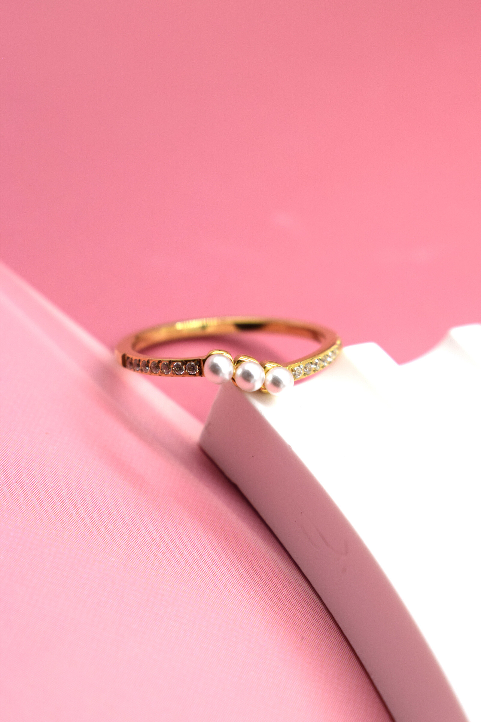 Wholesaler Rouge Bonbons - Stainless steel pearl ring