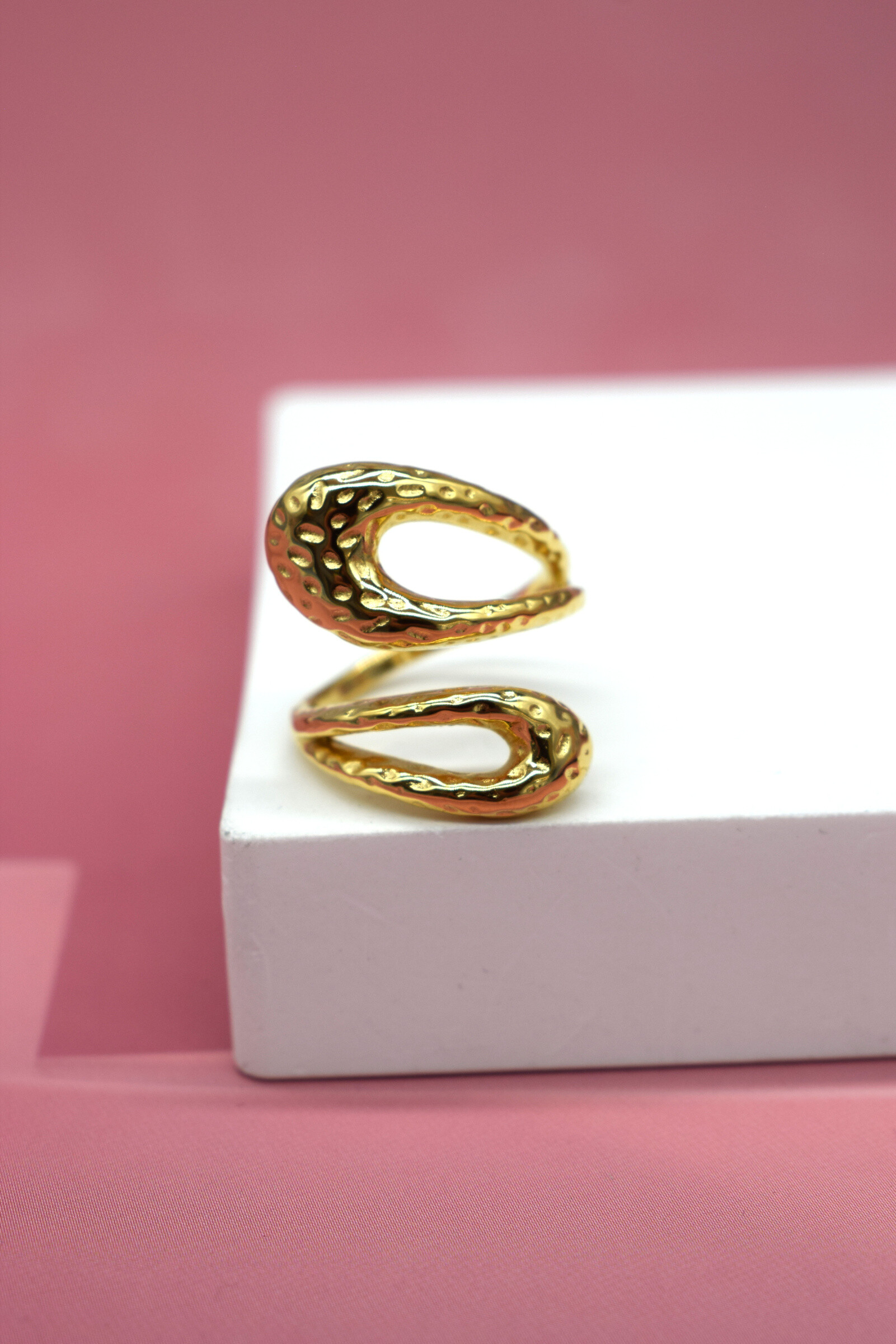 Mayorista Rouge Bonbons - Anillo de acero inoxidable ajustable