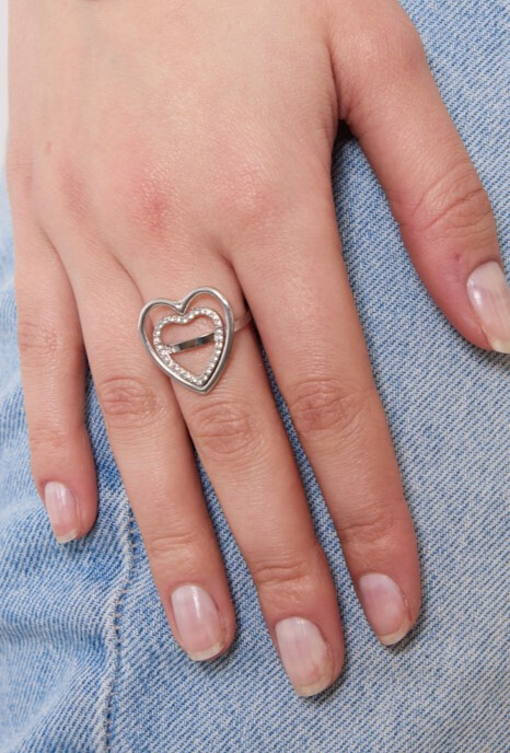 Wholesaler Rouge Bonbons - Stainless steel heart ring