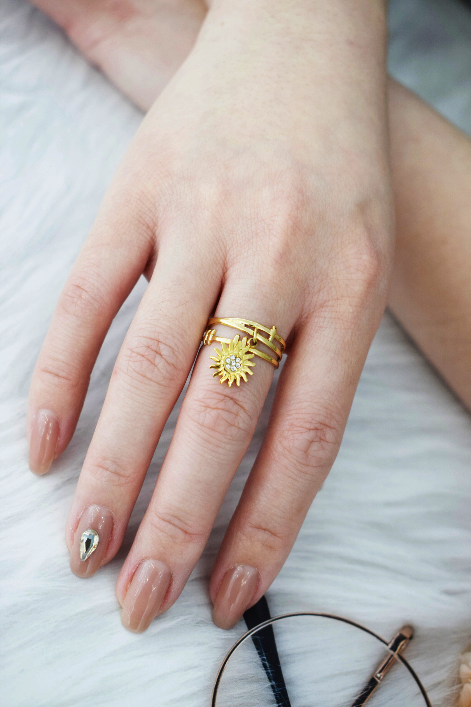 Wholesaler Rouge Bonbons - Stainless steel sunbag ring