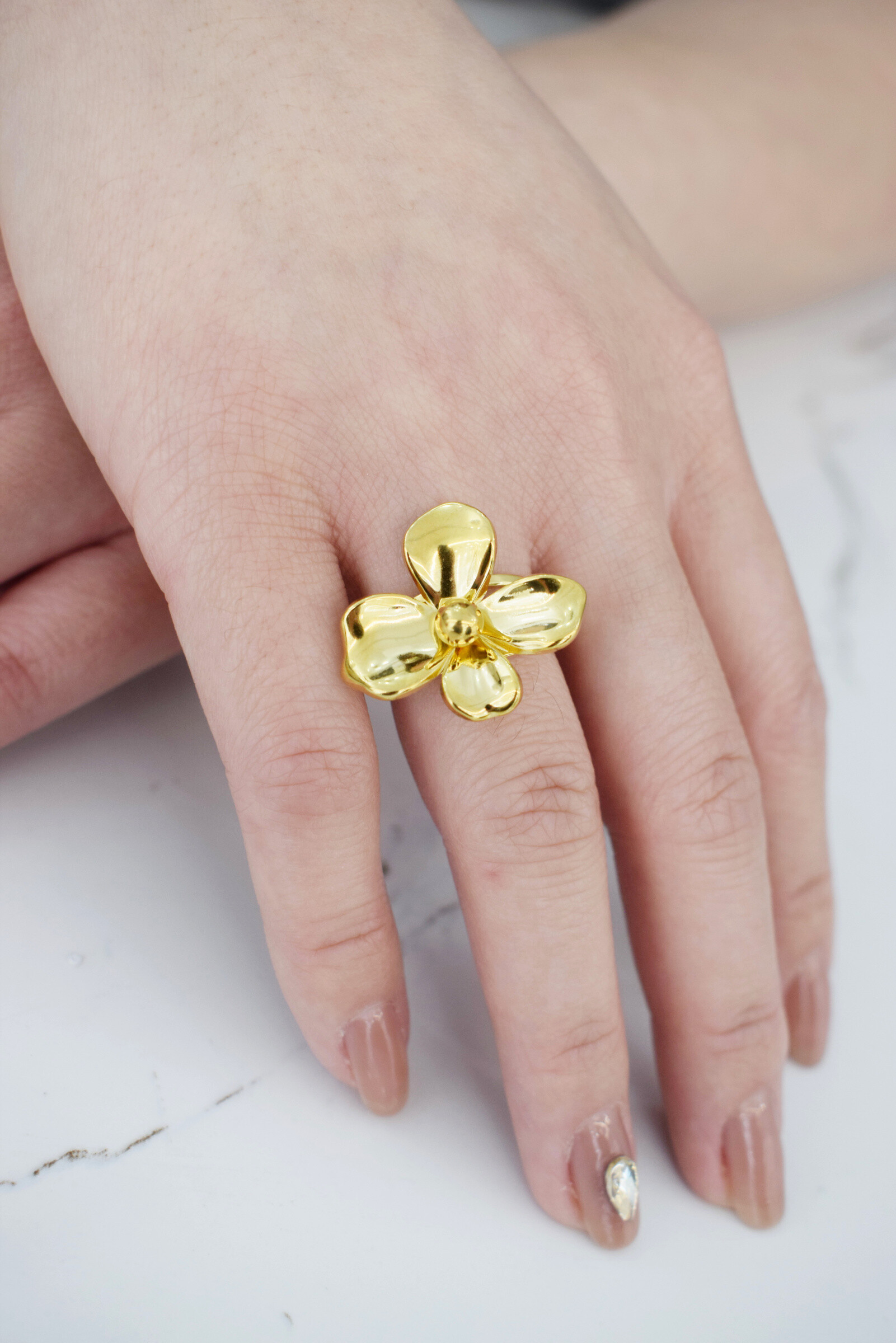 Wholesaler Rouge Bonbons - Stainless steel flower ring