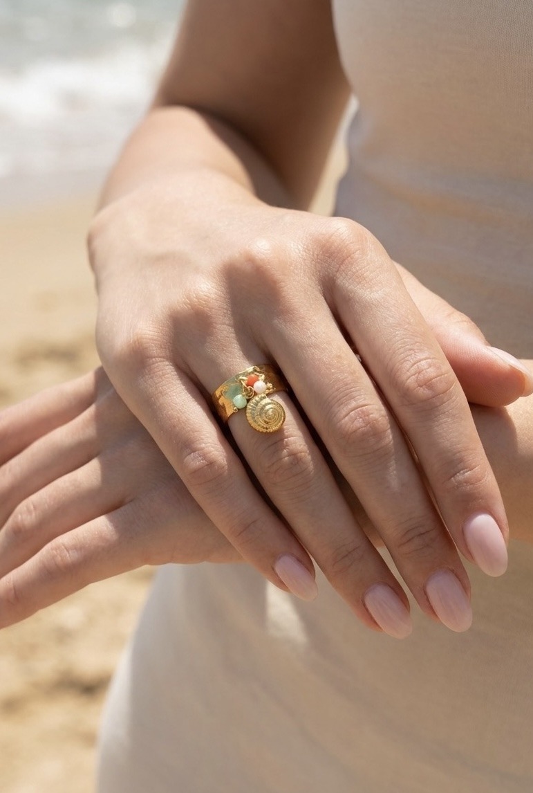 Mayorista Rouge Bonbons - Anillo Ajustable con Dije de Acero Inoxidable