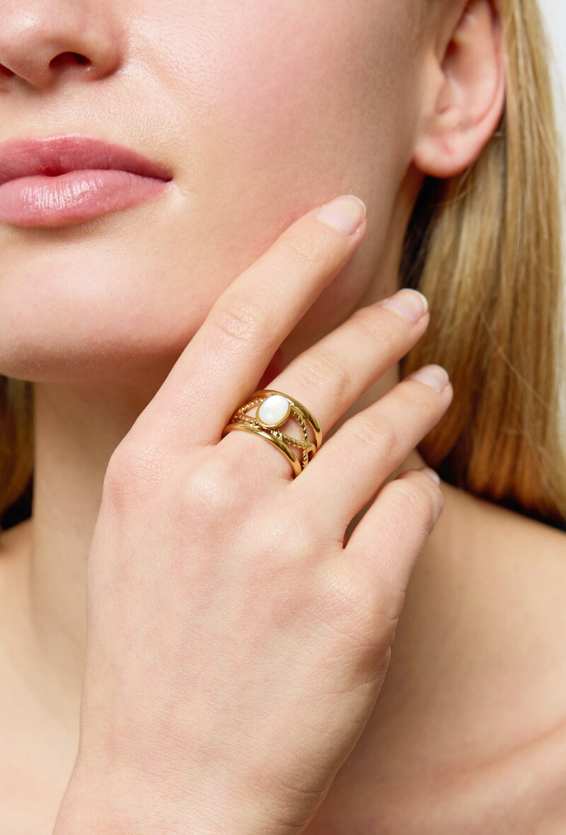 Wholesaler Rouge Bonbons - Stainless steel multirangers ring