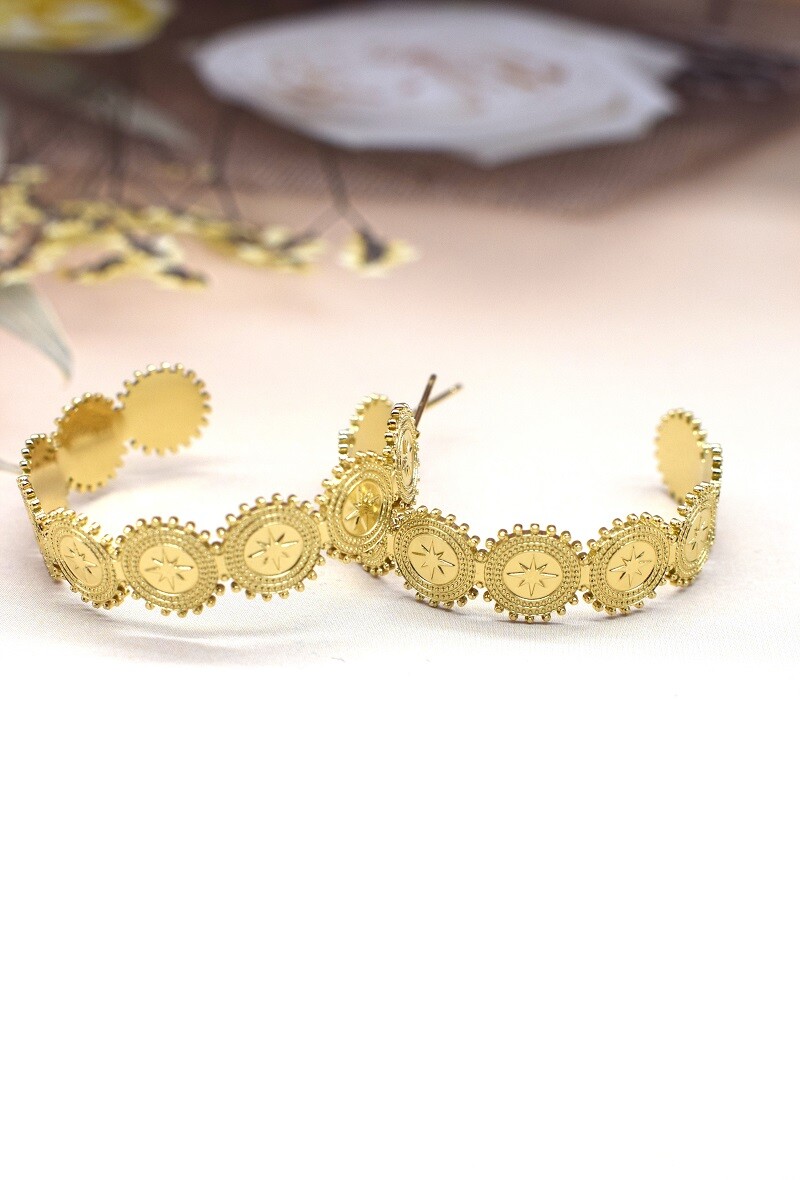 Grossiste Rouge Bonbons - BOUCLE D'OREILLE EN ACIER
