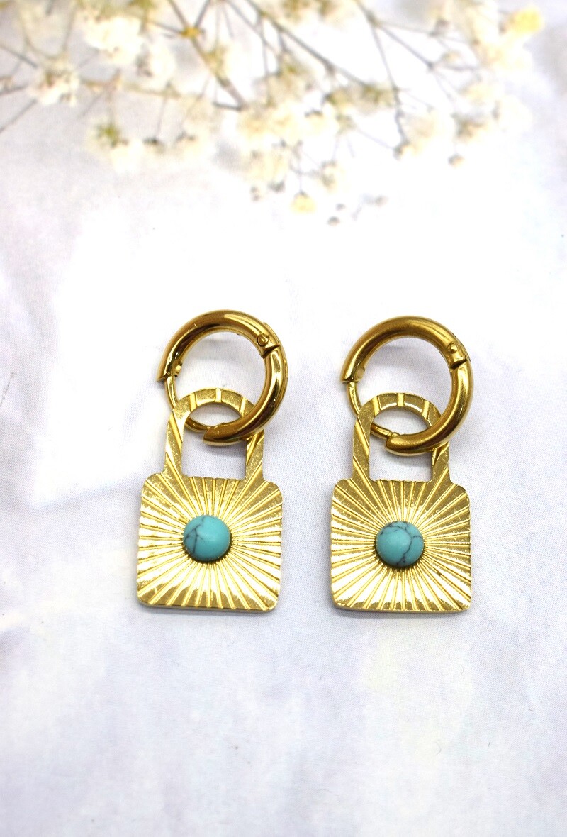Grossiste Rouge Bonbons - BOUCLE D'OREILLE EN ACIER