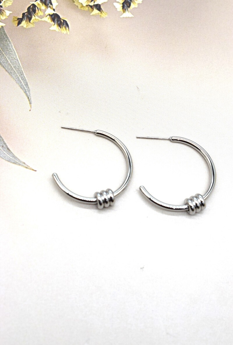 Grossiste Rouge Bonbons - BOUCLE D'OREILLE EN ACIER