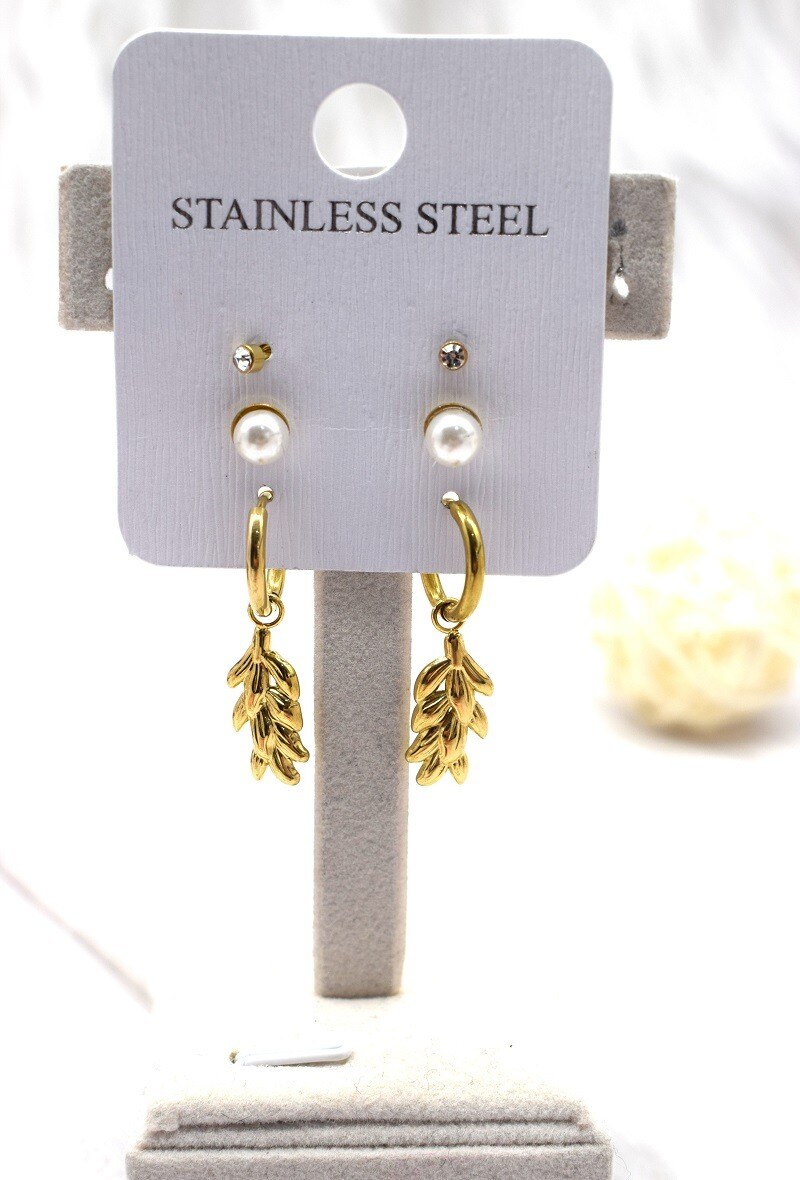 Grossiste Rouge Bonbons - BOUCLE D'OREILLE EN ACIER