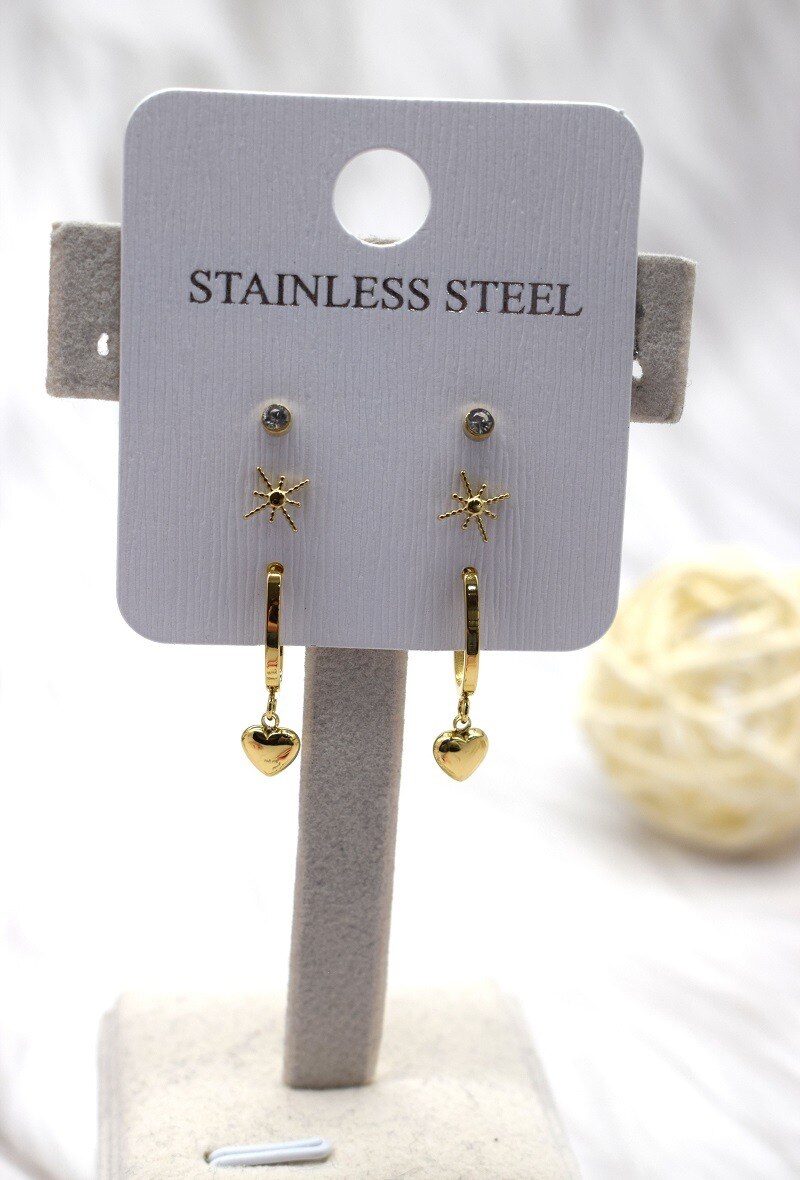 Grossiste Rouge Bonbons - BOUCLE D'OREILLE EN ACIER
