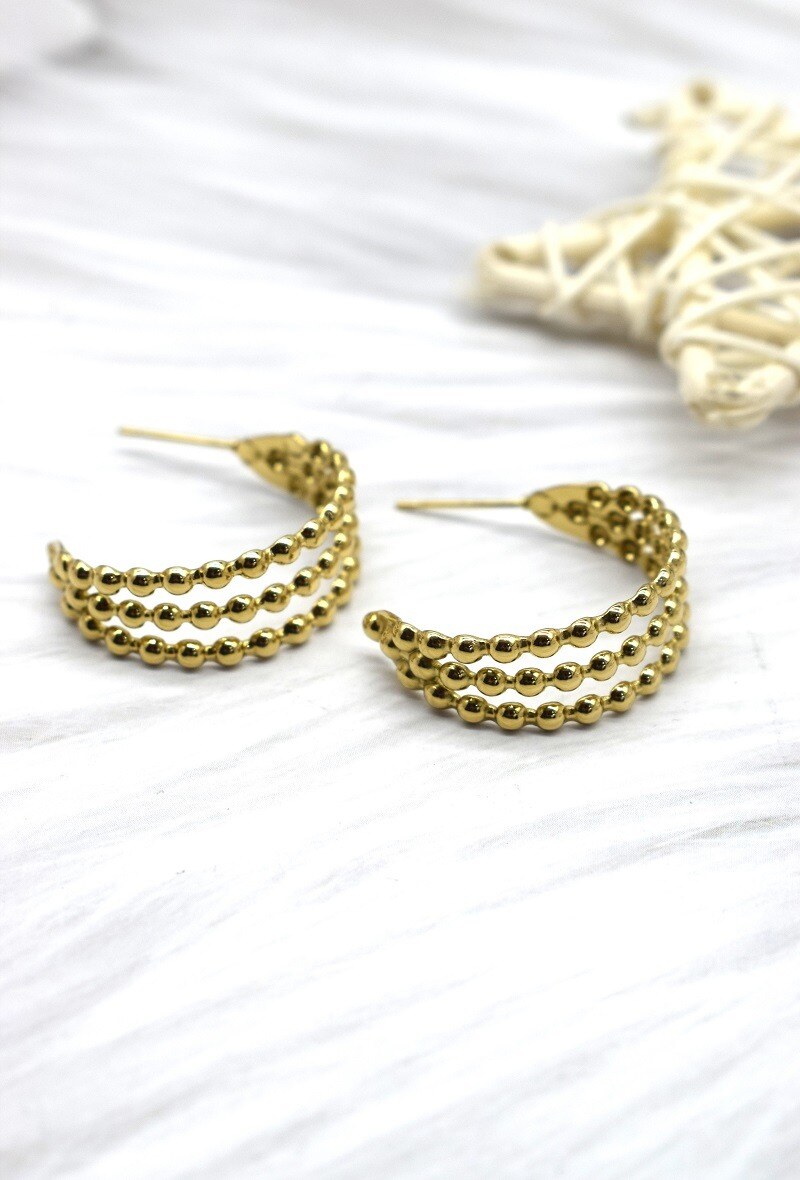 Grossiste Rouge Bonbons - BOUCLE D'OREILLE EN ACIER
