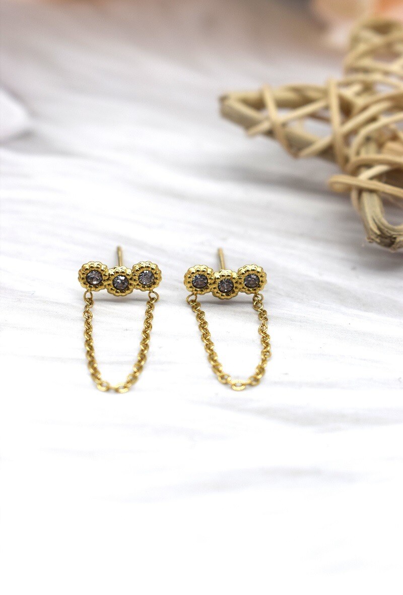 Grossiste Rouge Bonbons - BOUCLE D'OREILLE EN ACIER