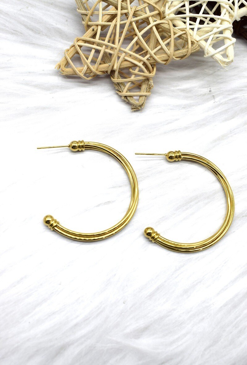 Grossiste Rouge Bonbons - BOUCLE D'OREILLE EN ACIER