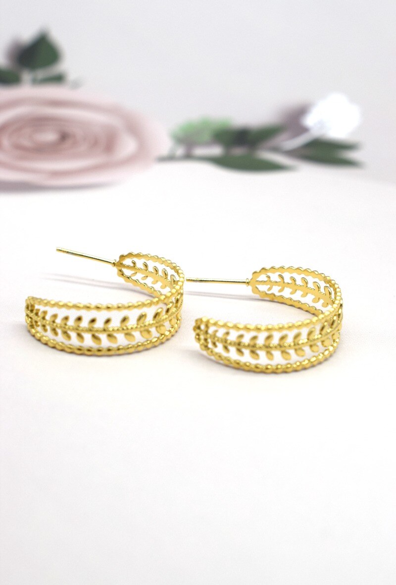 Grossiste Rouge Bonbons - Boucle d'oreille en acier