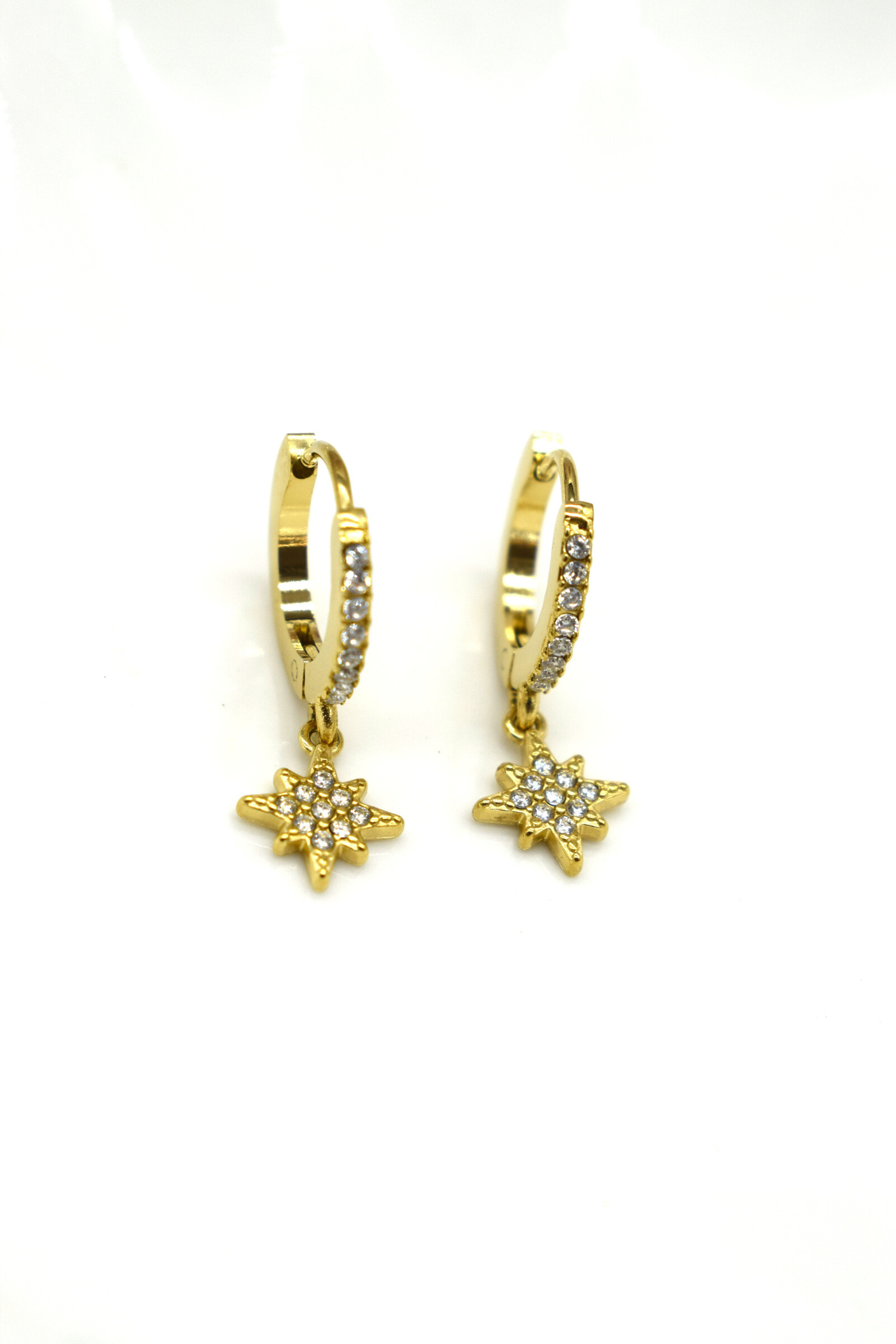 Mayorista Rouge Bonbons - Pendientes estrella de acero inoxidable
