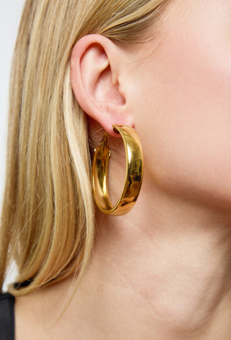 Wholesaler Rouge Bonbons - Stainless steel Creole earrings