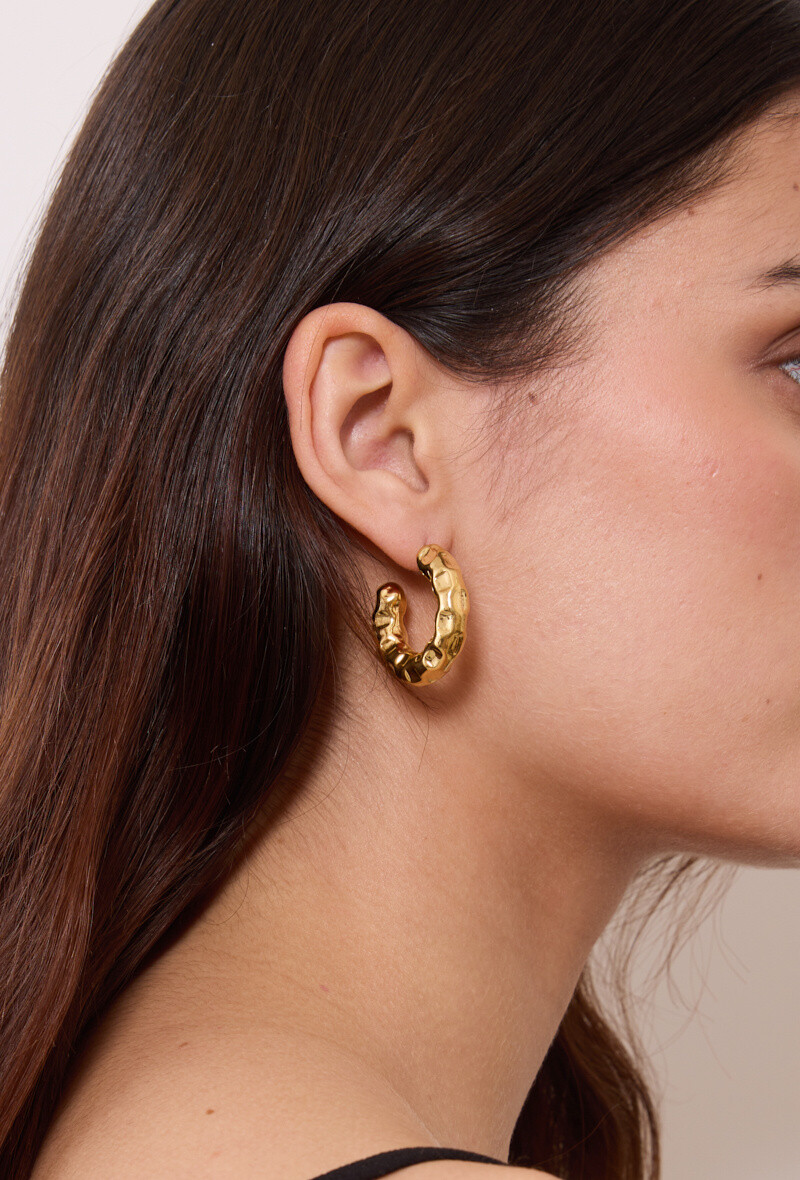 Wholesaler Rouge Bonbons - Stainless steel Creole earrings