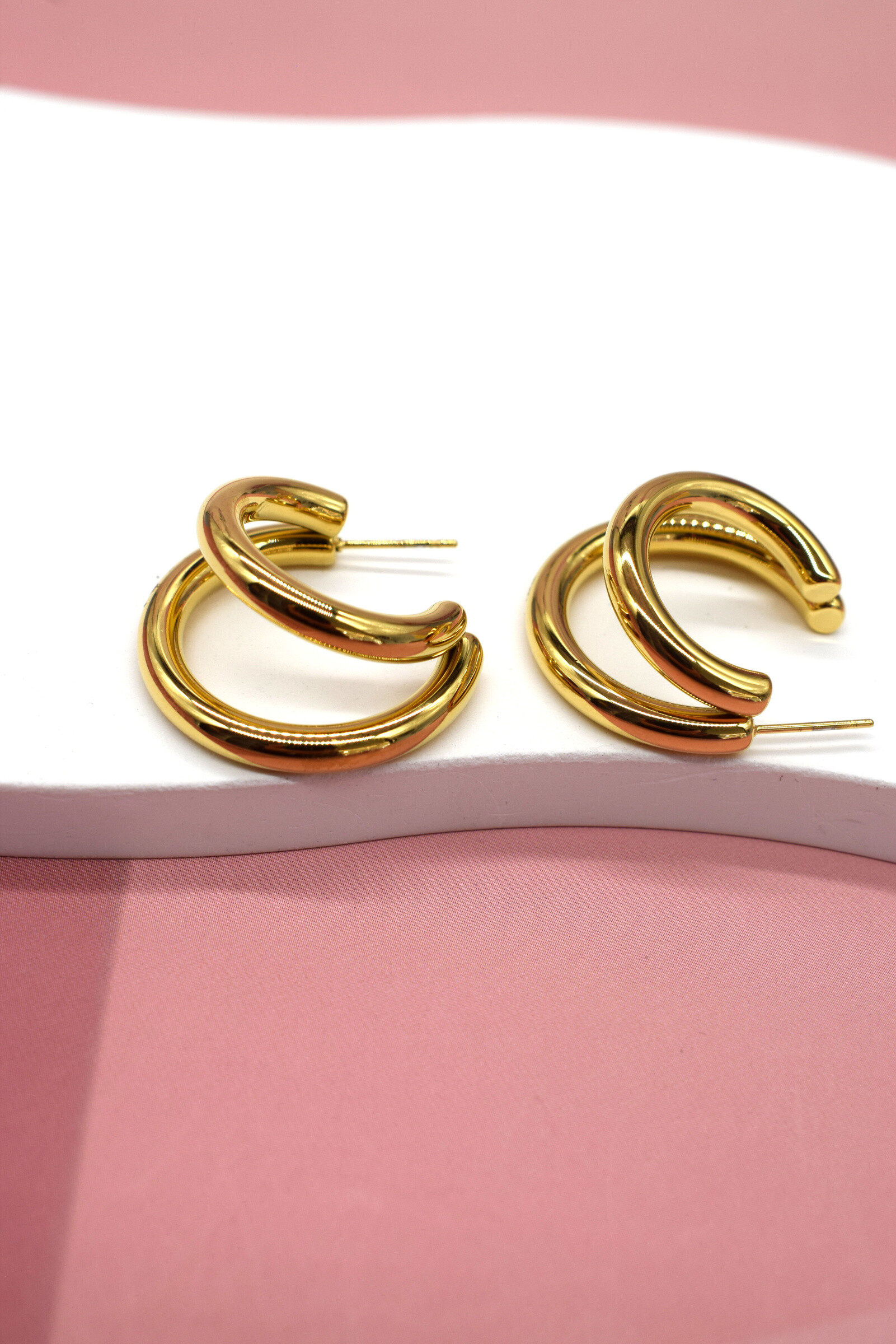 Grossiste Rouge Bonbons - Boucles d'oreilles en acier inoxydable