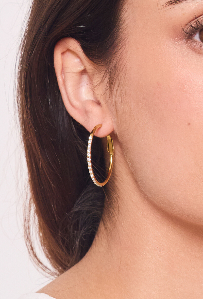 Grossiste Rouge Bonbons - BOUCLES D'OREILLES EN ACIER INOXYDABLE