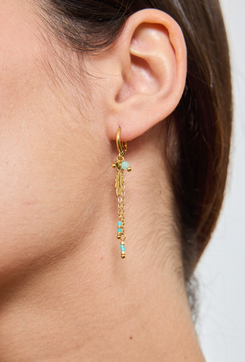 Grossiste Rouge Bonbons - Boucles d'oreilles  en acier inoxydable