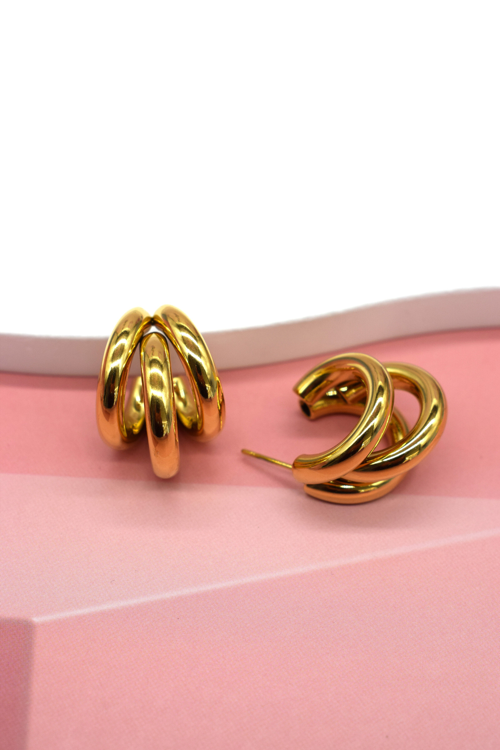 Grossiste Rouge Bonbons - Boucles d'oreilles en acier inoxydable