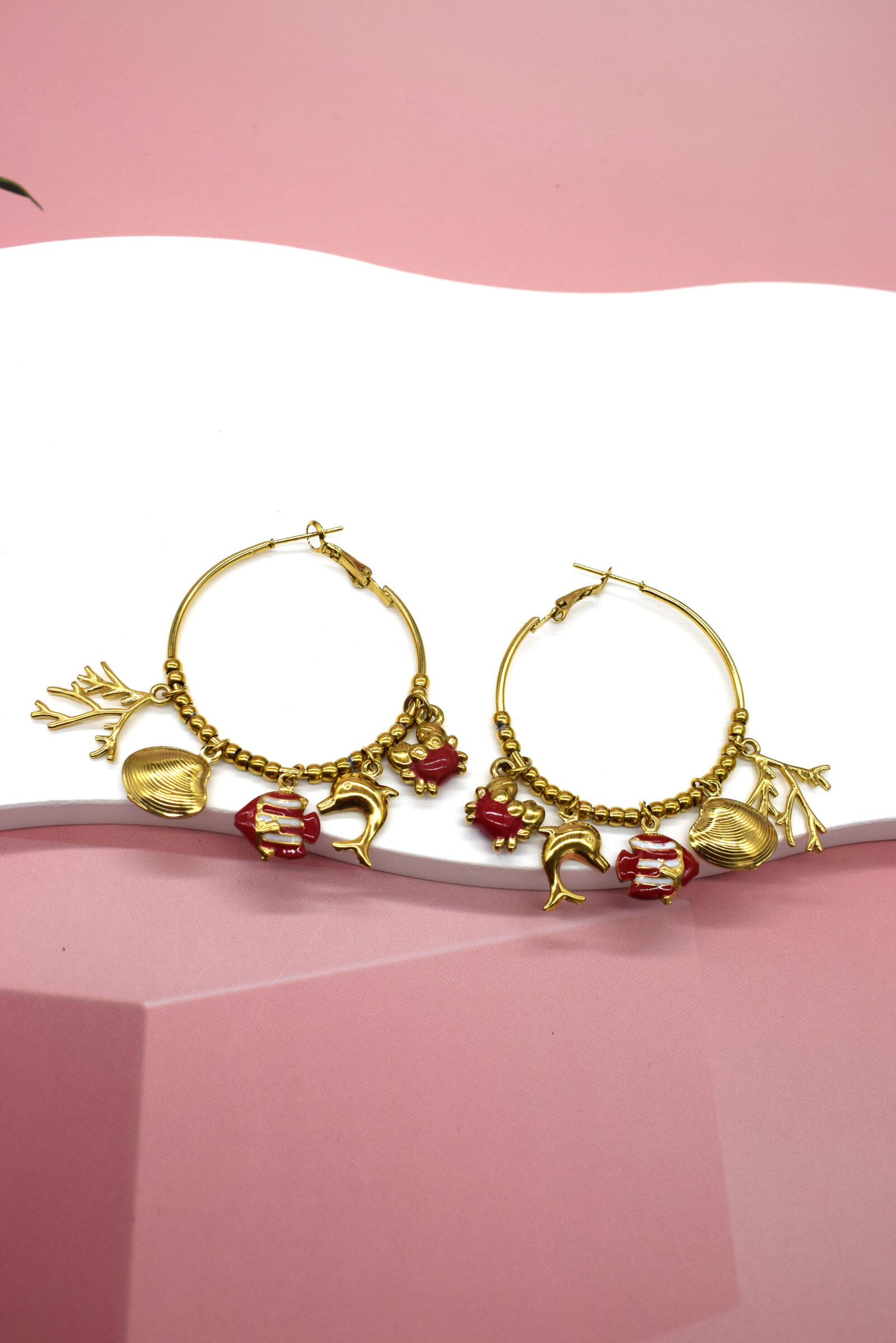 Wholesaler Rouge Bonbons - Stainless steel Creoles Creroles