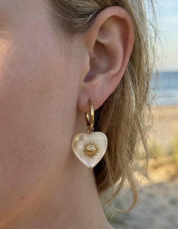 Mayorista Rouge Bonbons - Pendientes de Corazón de Acero Inoxidable