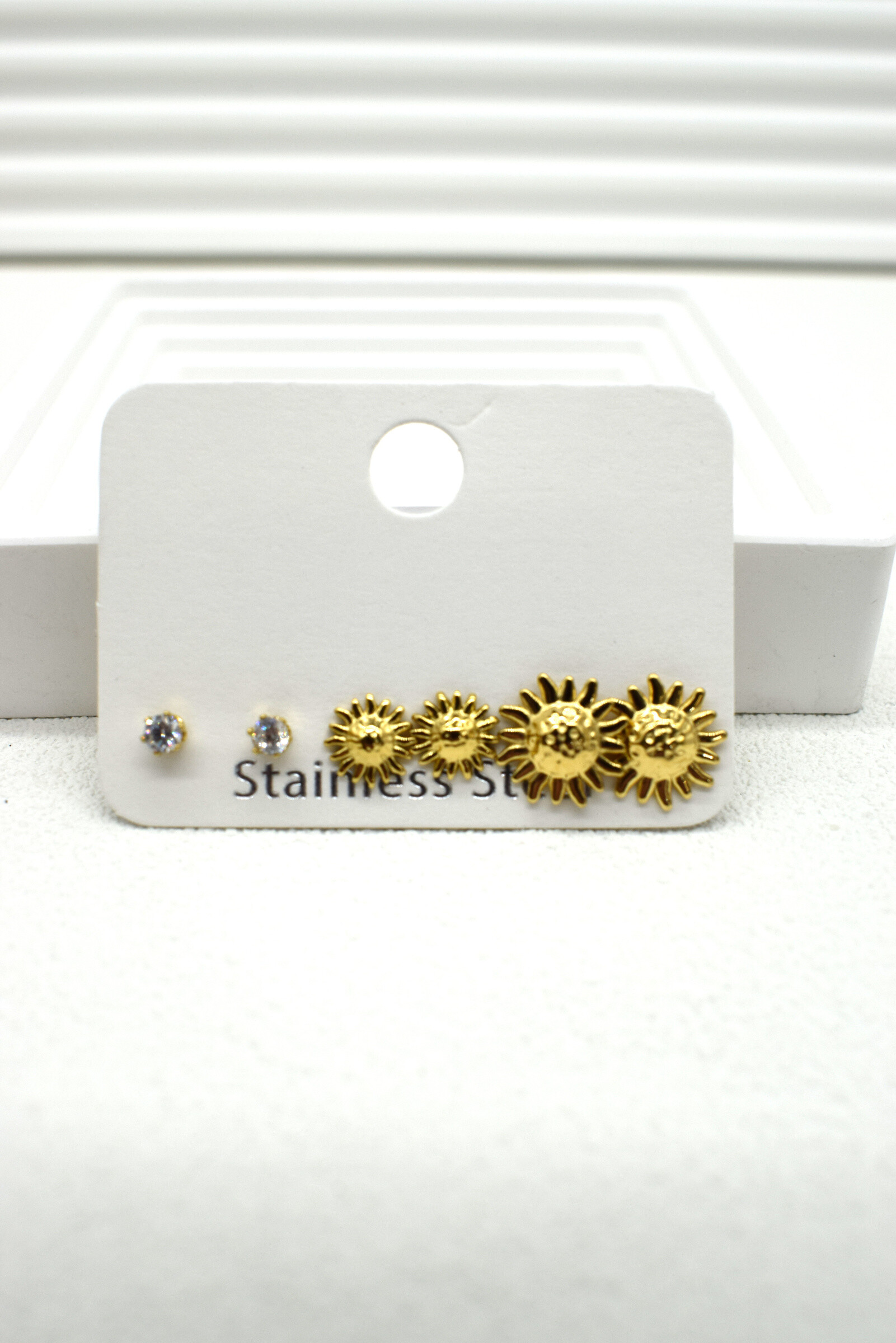 Wholesaler Rouge Bonbons - Lots earrings of the three stainless steel pairs