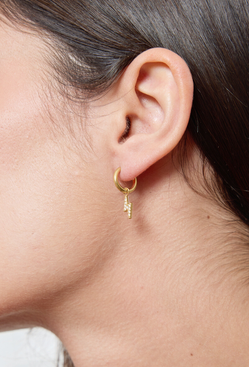 Grossiste Rouge Bonbons - Boucles d'oreilles foudre en acier inoxydable