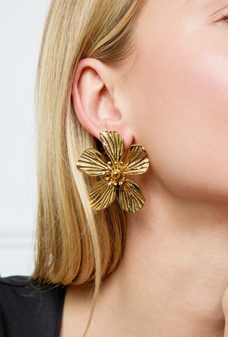Wholesaler Rouge Bonbons - Stainless steel flower earrings