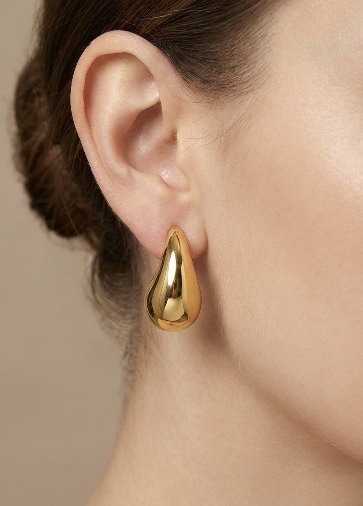 Mayorista Rouge Bonbons - PENDIENTES DE GOTA DE ACERO INOXIDABLE