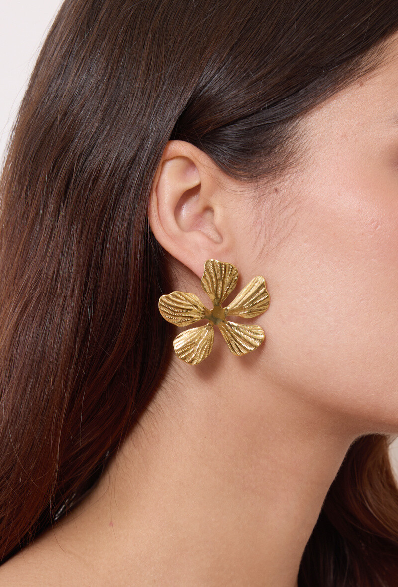 Wholesaler Rouge Bonbons - Stainless steel flower earrings