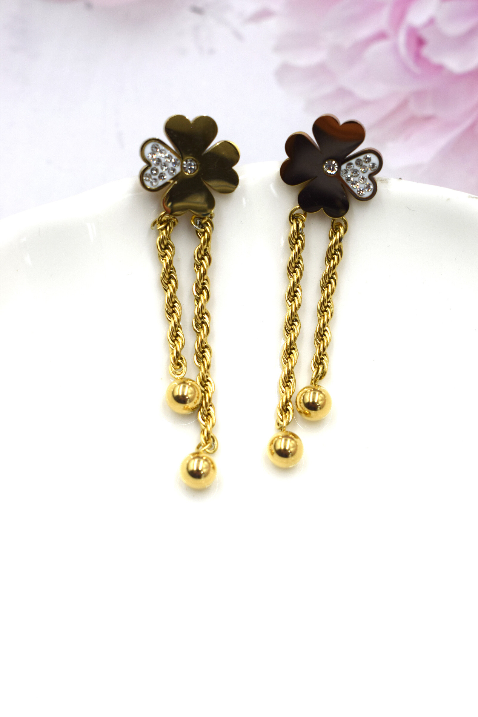 Wholesaler Rouge Bonbons - Four stainless steel earring earrings