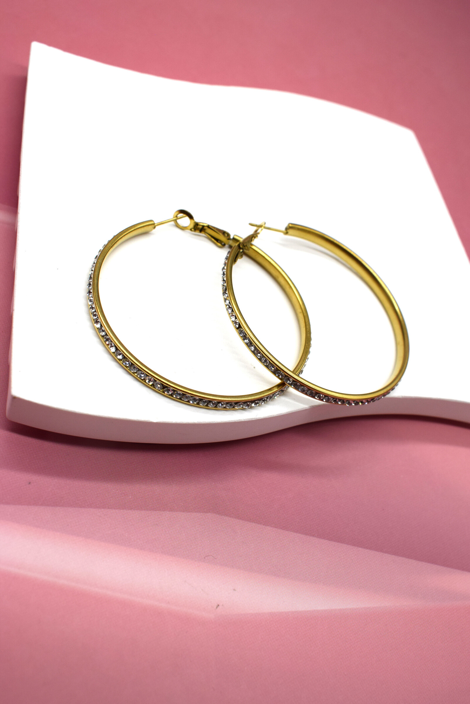 Wholesaler Rouge Bonbons - STAINLESS STEEL HOOP EARRINGS