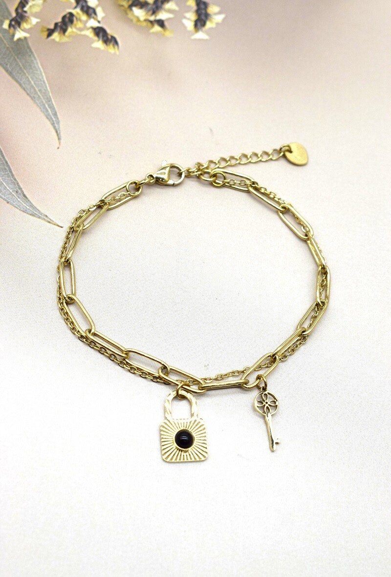 Grossiste Rouge Bonbons - BRACELET EN ACIER