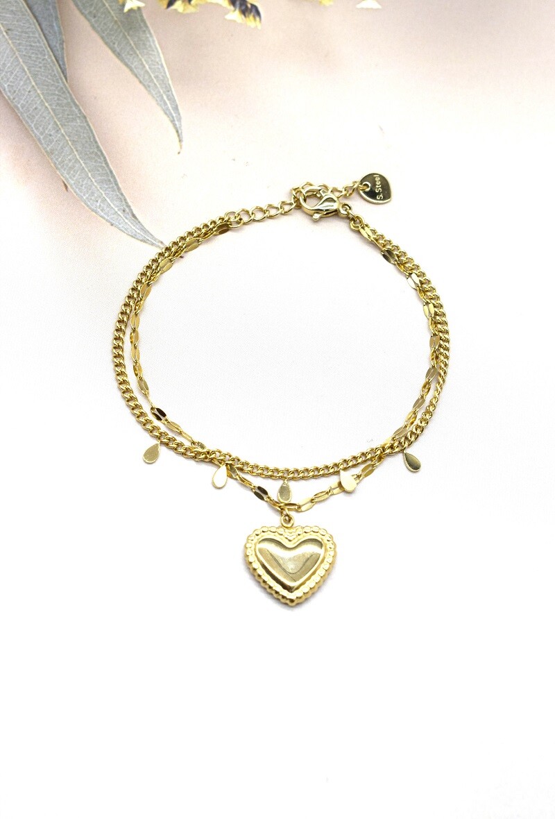 Grossiste Rouge Bonbons - BRACELET EN ACIER