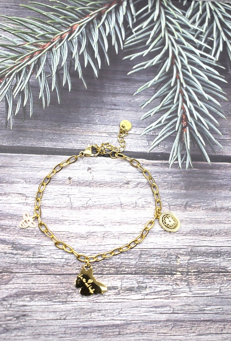 Grossiste Rouge Bonbons - BRACELET EN ACIER
