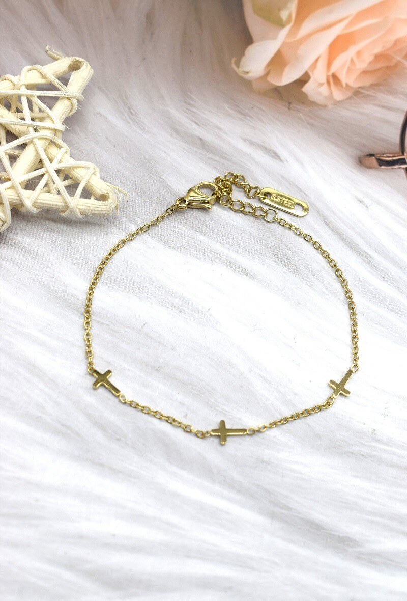 Grossiste Rouge Bonbons - BRACELET EN ACIER