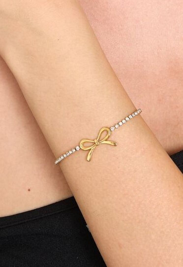 Grossiste Rouge Bonbons - Bracelet noeud en acier inoxydable