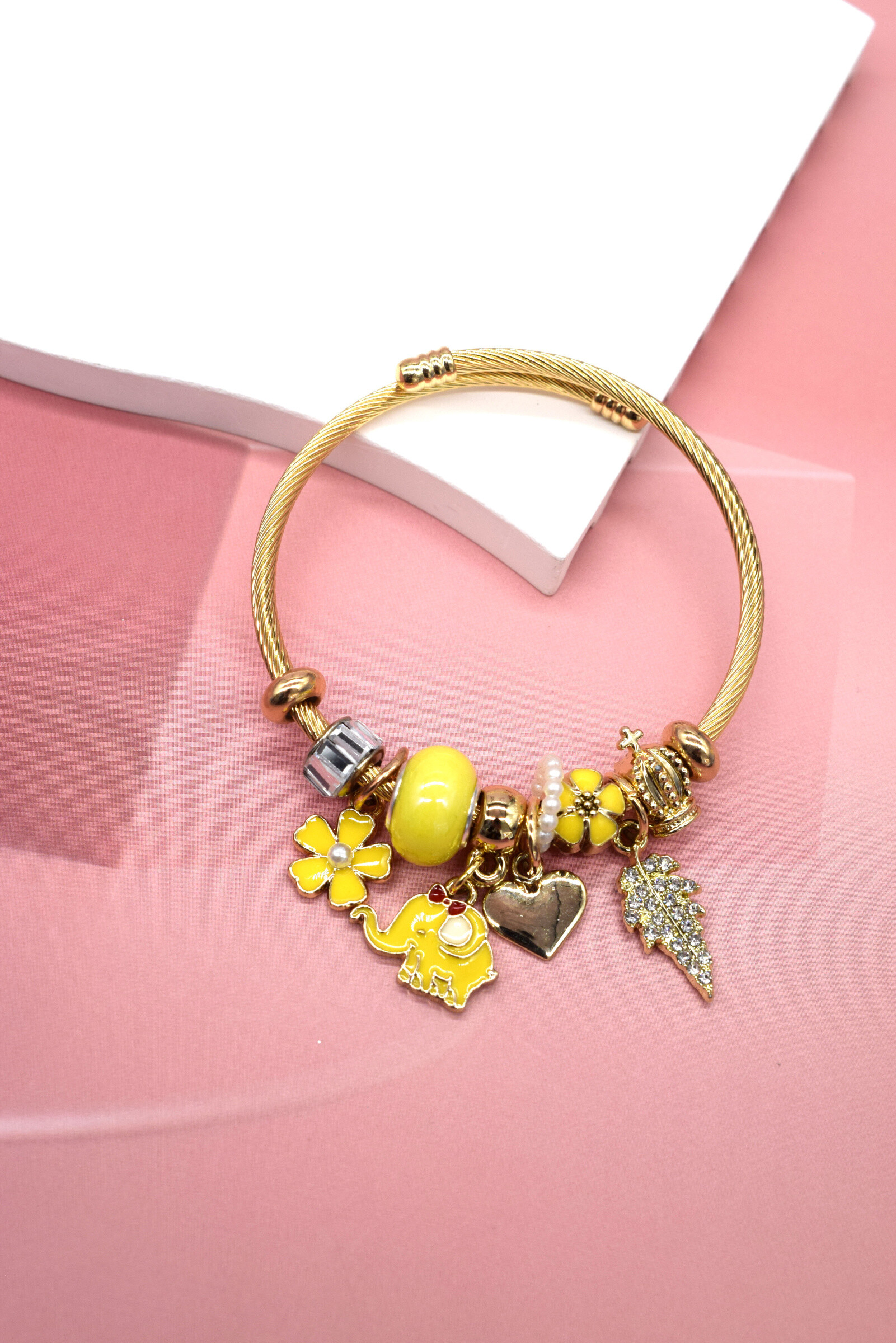 Grossiste Rouge Bonbons - Bracelet jonc ajustable