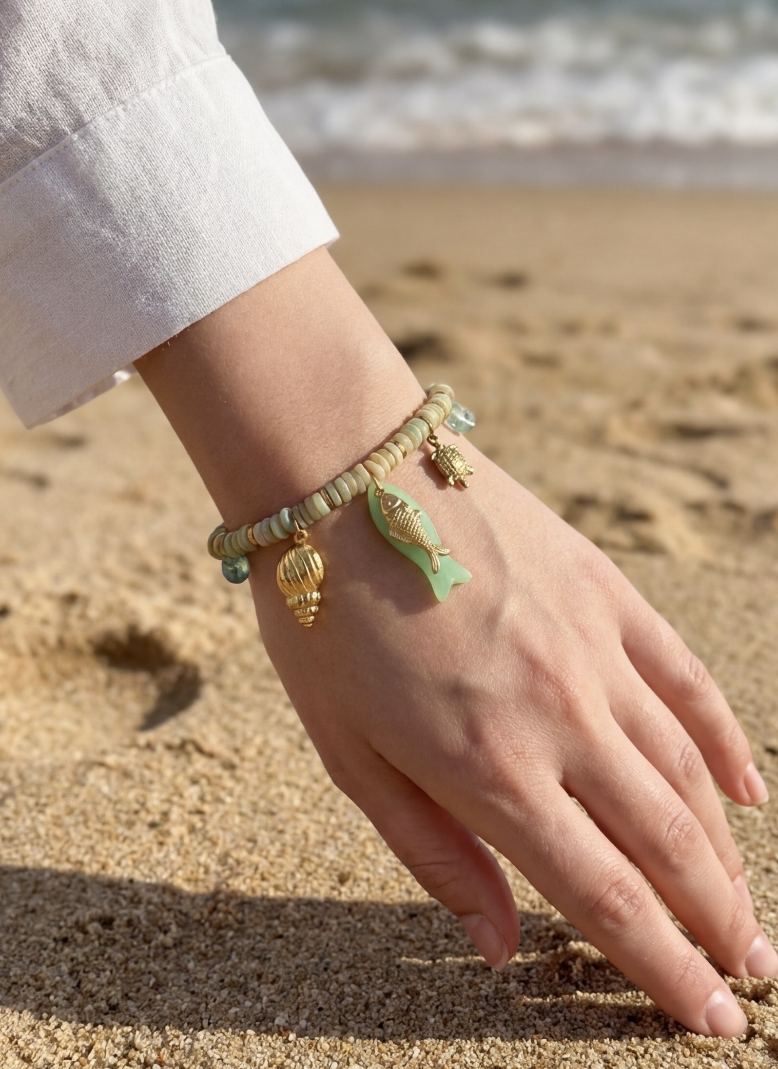 Grossista Rouge Bonbons - BRACCIALE CON CIONDOLI IN ACCIAIO INOX