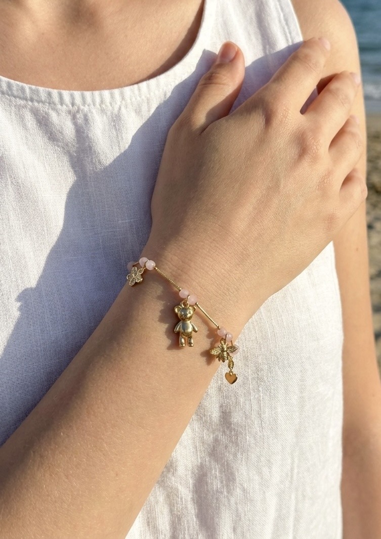 Grossista Rouge Bonbons - Bracciale con Ciondoli in Acciaio Inossidabile