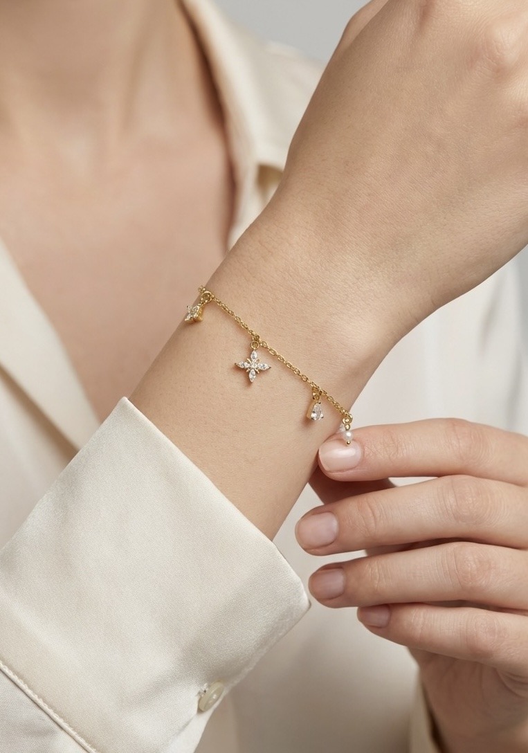 Grossista Rouge Bonbons - Bracciale con ciondoli in acciaio inossidabile