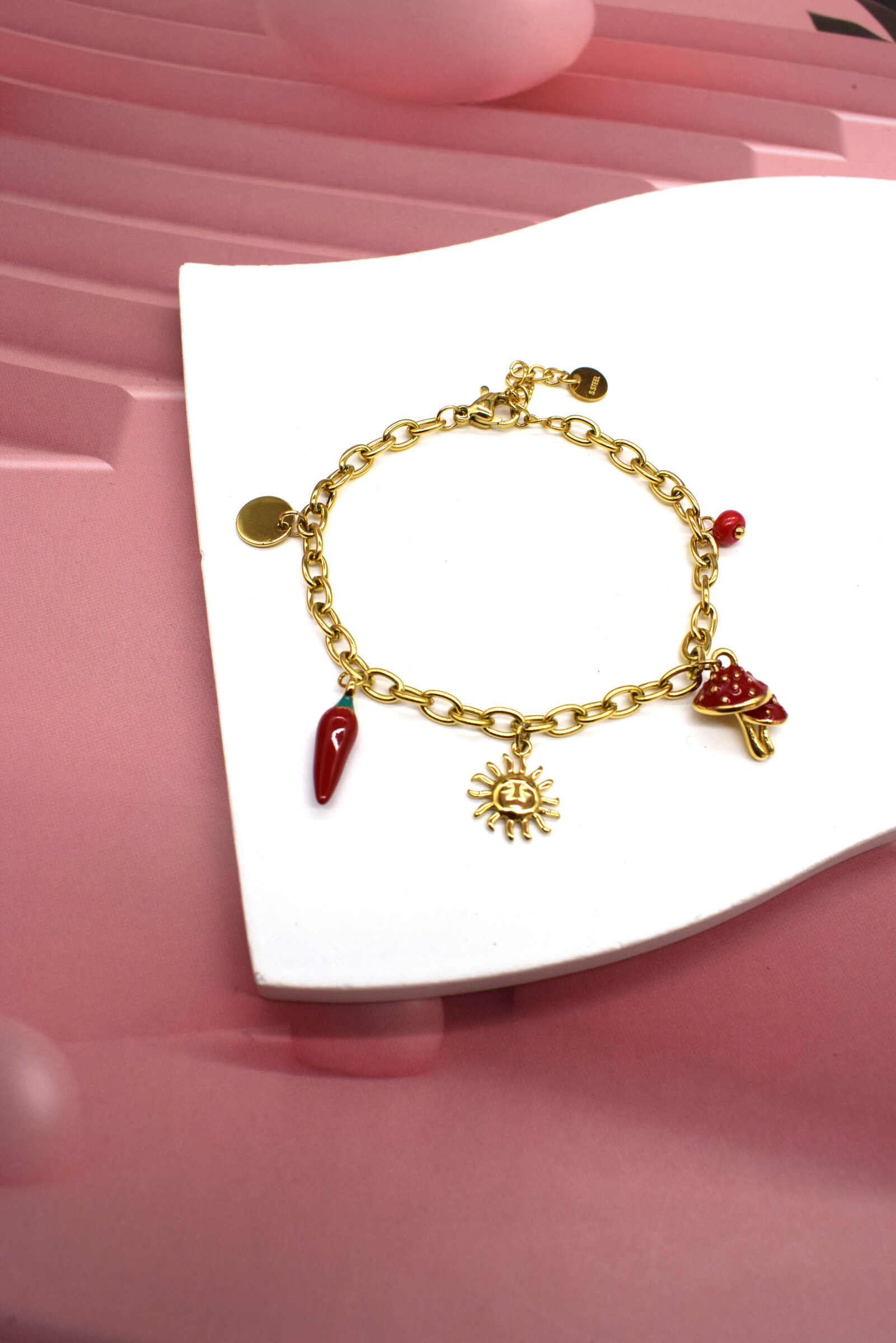 Grossista Rouge Bonbons - BRACCIALE IN ACCIAIO INOSSIDABILE