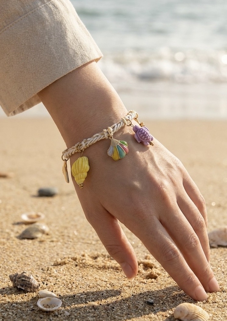 Grossista Rouge Bonbons - BRACCIALE CON CIONDOLI IN ACCIAIO INOSSIDABILE