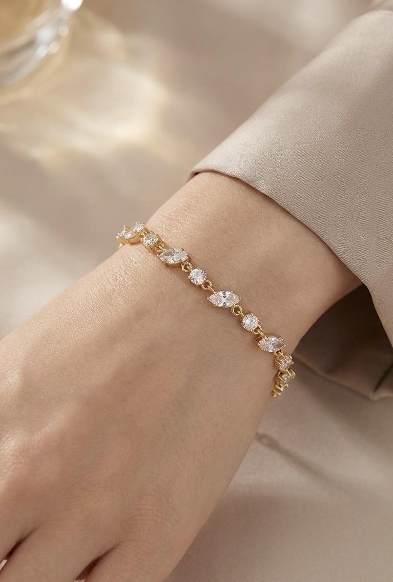 Grossista Rouge Bonbons - BRACCIALE IN ACCIAIO INOSSIDABILE CON STRASS